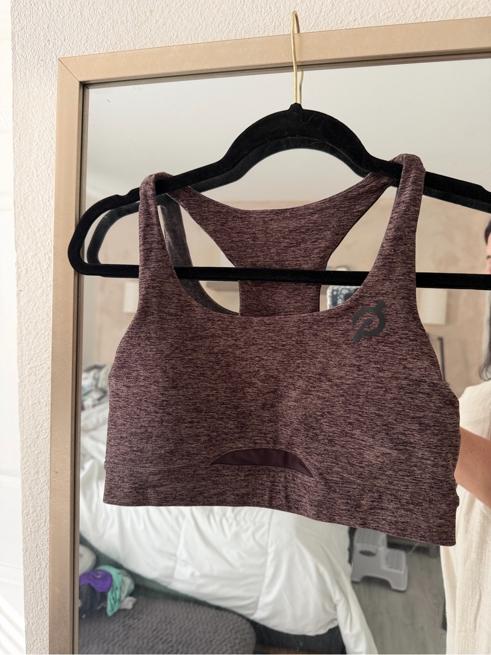 Peloton Marled Plum Racerback Sports Bra